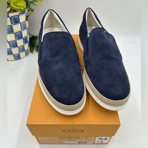 Men’sTod’s suede slip on sneakers size 12 made in Italy - Picture 1 of 10